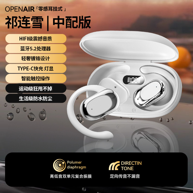 柏林之声2025新款骨传导运动无线蓝牙耳机不入耳挂耳式降噪长续航|undefined