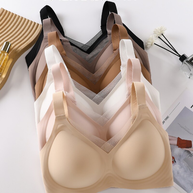 Cross-Border Plus-Size Women's Lingerie, Lift and Shape, Make Large Breasts Appear Smaller, Prevent Sagging, Gather Side Breasts, Thin, Breathable, Seamless Bra