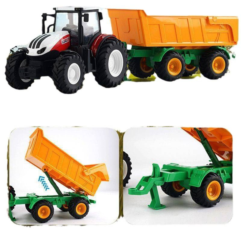 camión agrícola camión tractor modelo infantil juguete cosechadora ingeniería de aleación para niños conjunto de automóviles