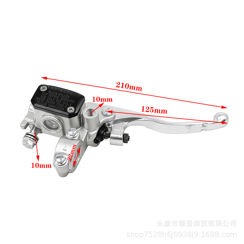 Off-Road Motorcycle Accessories Ktm Silver White Front Disc Brake Pump with Foldableing Handle Hydraulic Brake Pump