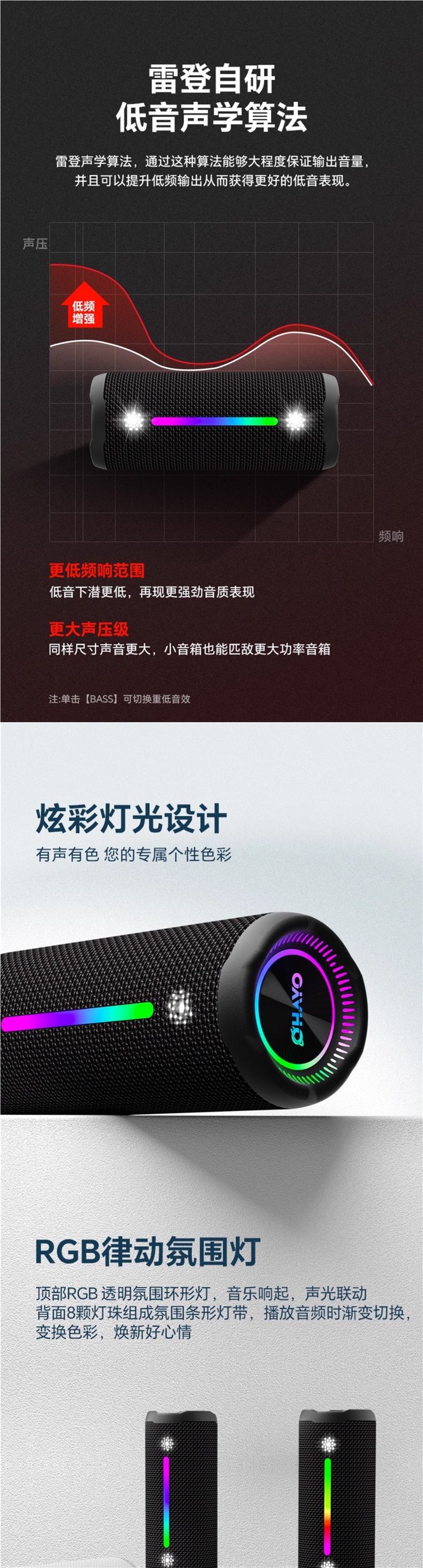 Leiden X10Max Bluetooth Speaker 35W High Volume Super Subwoofer Home Outdoor Portable Waterproof Small Speaker