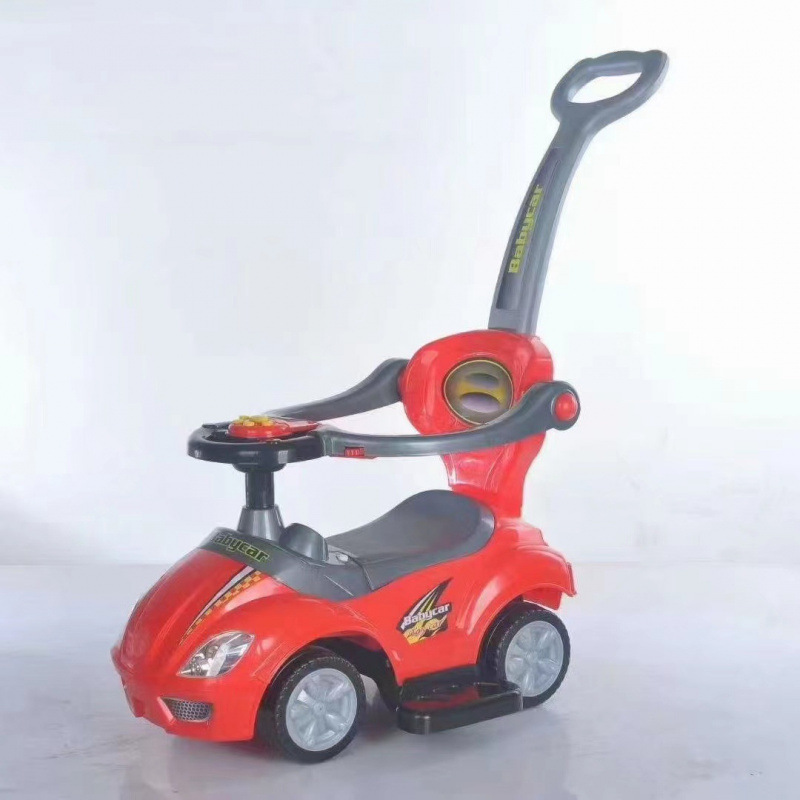 Carrito Deslizante de Cuatro Ruedas Antivuelco para Niños 1-3 Años de Plástico