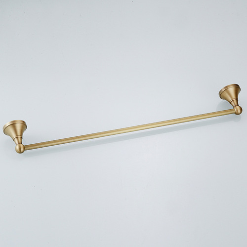 One piece drop shipping wholesale price single pole towel bar bathroom brass European shower room pendant antique towel rack single pole