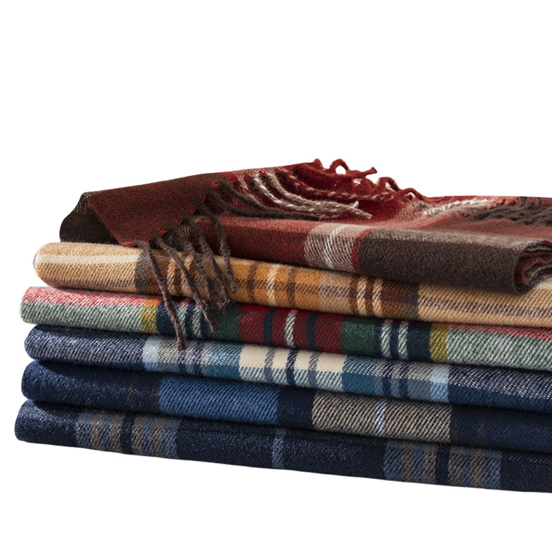 New Cross Border Women's Autumn/winter Cashmere Scarf Fashion Versatile Plaid Shawl Warm And Cold Proof Scarf_voghion.com