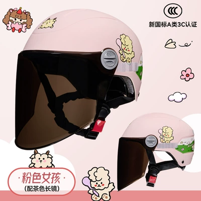 Motorcycle Safety Supplies | Seasons helmet - pink-girl-brown-long