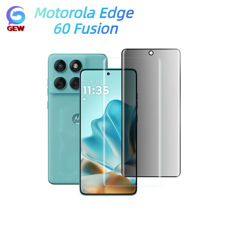 For Motorola Moto Edge60Fusion Tempered Film 60Pro Side Glue Full Glue UV Hot Bending Glass