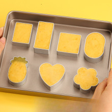 新款磨具不锈钢压模凤梨酥模具长方心形菠萝花朵糖霜饼干烘焙摁芬