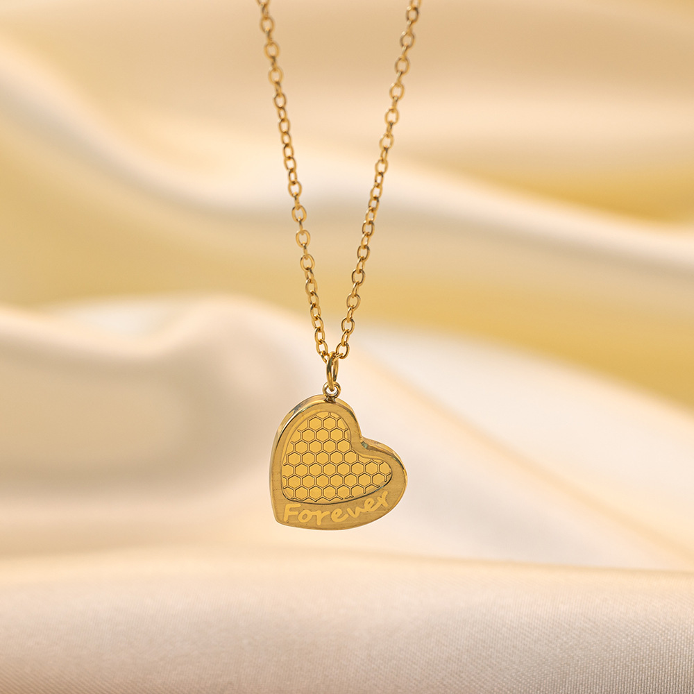 8g Weight PVD Coated Gold Plating Process 18K Real Gold Plated Plating Material 304 Stainless Steel Pendant Material Layered Necklaces, Pendant Necklace Classification 304 Stainless Steel Chain Material Paperclip Chain, cable chain, Twisted Rope Chain Chain Type 1 Piece Quantity Casual, Daily, Date Occasion 304 Stainless Steel Material Heart Shape Pattern Women's Gender Sweet, IG Style Style Plating Craft Heart Shape Titanium Steel Sweet IG Style Layered Necklaces Pendant Necklace 12