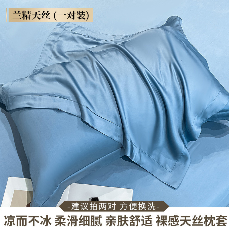 Funda de almohada de verano Tensi Funda de almohada de seda Un par de fundas de almohada de seda de hielo 48cmx74cm2024 Nuevo 2