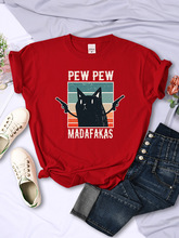 皮尤皮尤Madafaks可爱有趣的印花女T恤嘻哈复古T恤衣服创意休闲上