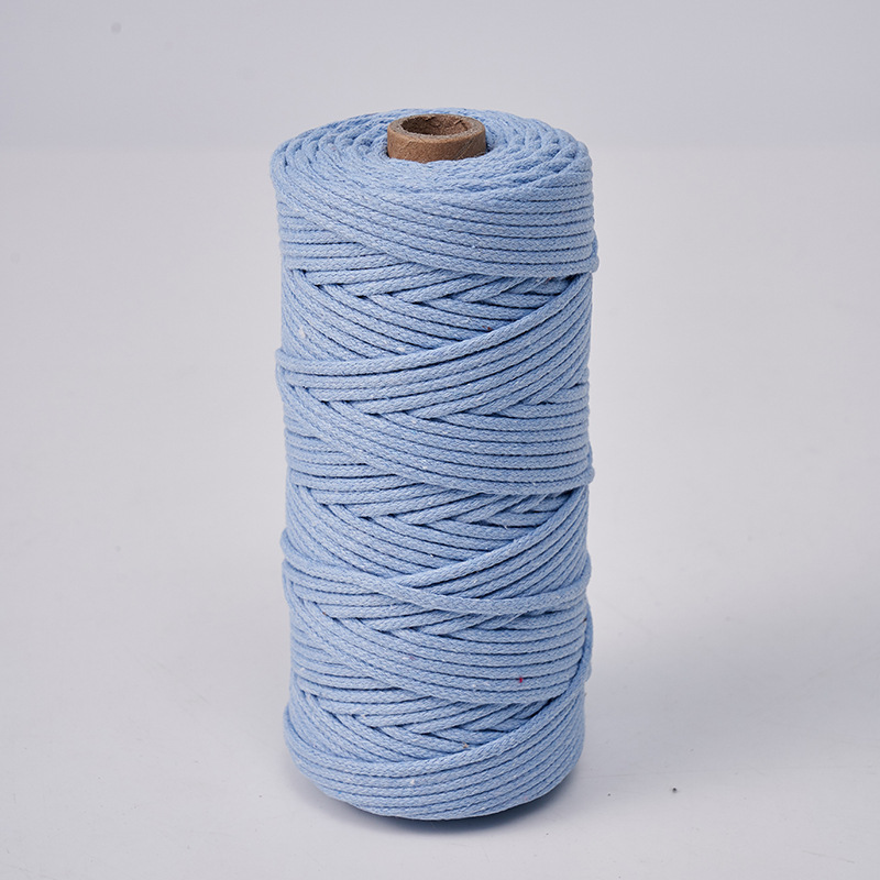 Cuerda de algodón con núcleo de 3mm, ropa de bricolaje, decoración de textiles para el hogar, cordón de algodón, cuerda tejida, tapicería de color, cuerda de algodón con corazón