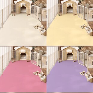 簡約純色pvc一抹凈地墊寵物防水防尿隔涼墊貓狗防濺餐墊耐臟地毯