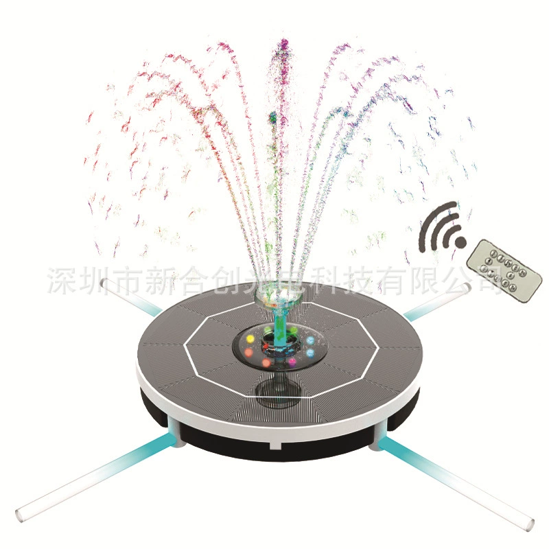 Солнечный фонтан, инновационная модель с опорной стойкой, полным освещением, водяным насосом с дистанционным управлением, ландшафтный фонтан-поилка для птиц, плавающий фонтан с дистанционным управлением.