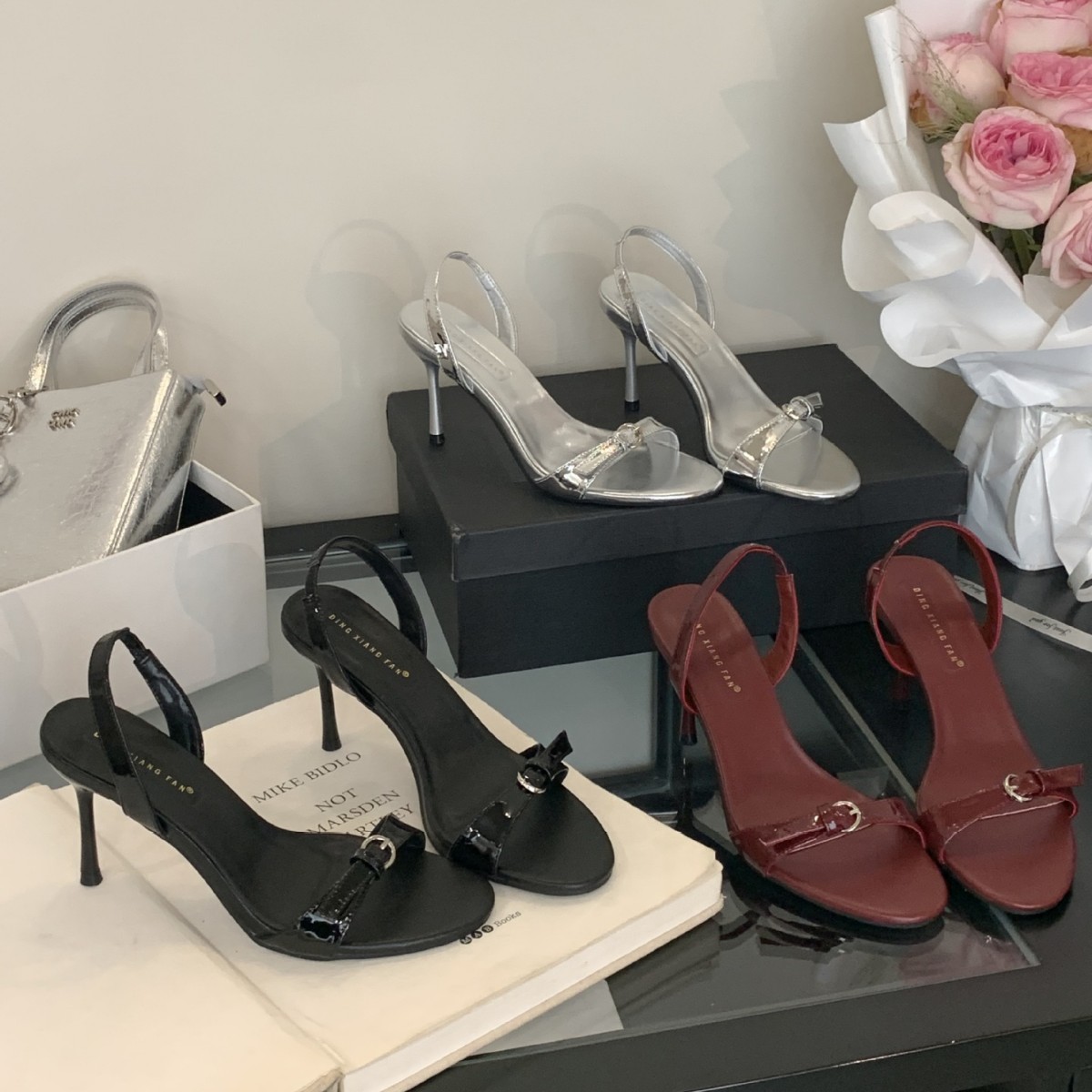 175-2~2025 Summer New Simple Open Toe French High Heel Sandals for Women