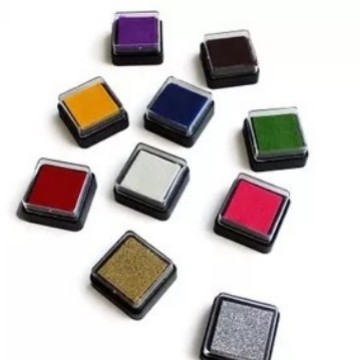 Creativo de secado rápido sello cuadrado 3*3 mesa de impresión de aceite de impresión de color dedo del bebé pintura almohadilla de impresión papelería