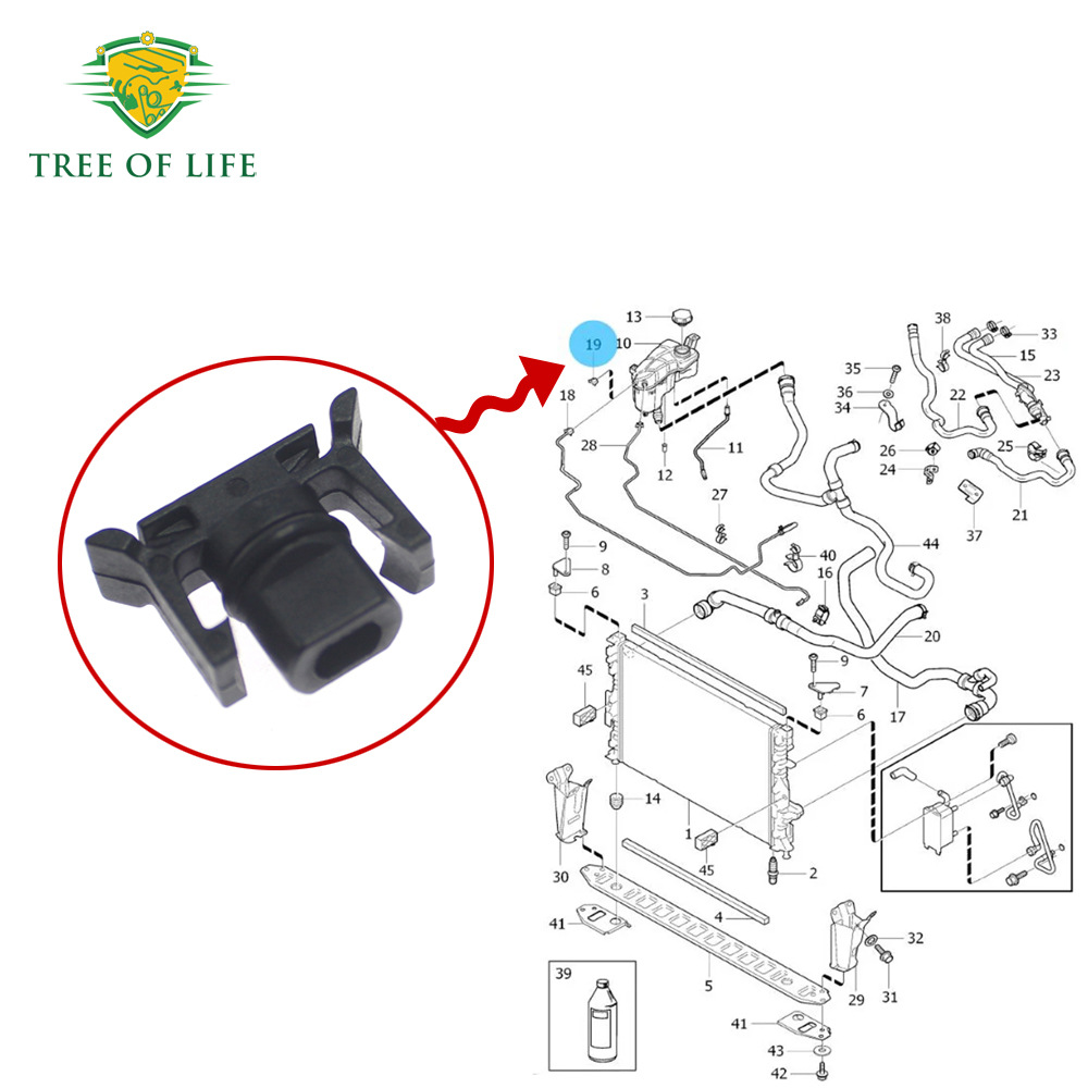 AV6Z - 8K103 - A 31368308 es adecuado para conector directo de tubería de agua del tanque de agua automático de Volvo image 3