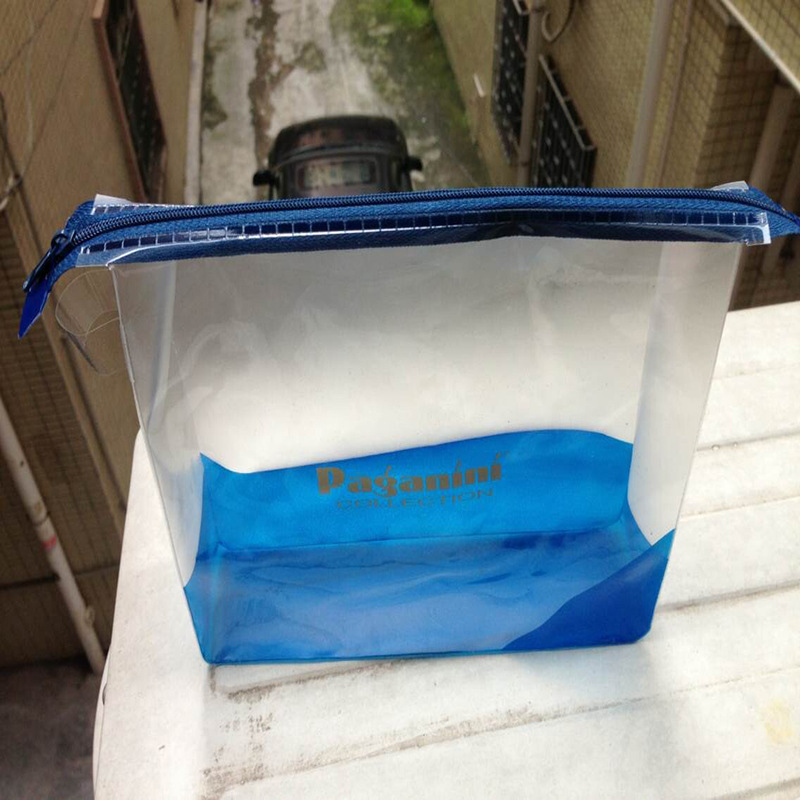 深圳PVC透明袋手提袋拉链袋 胶骨袋 高周波电压袋 化妆用品收纳袋