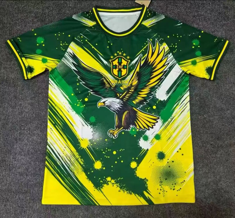 特别版足球服皇马巴西2526跨境短袖t恤休闲运动球衣球迷西甲球队|undefined
