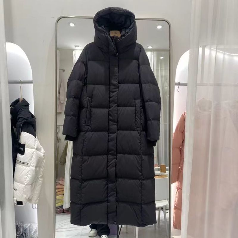 新款鹅绒羽绒服2025冬季超长过膝长款新款加厚外套|undefined
