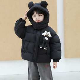 男童棉衣女童棉服儿童洋气冬季新款加厚加绒羽绒宝宝外套棉袄时尚