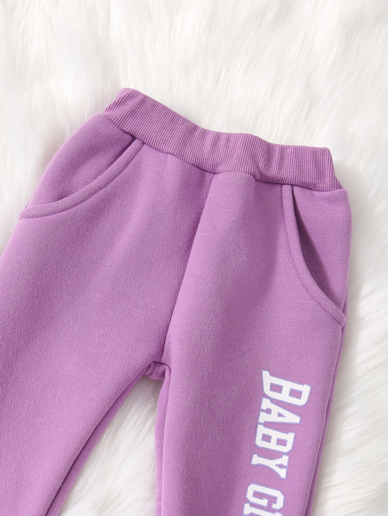Printemps et automne coréen nouvelles filles lettre impression courte à capuche pull décontracté pantalon deux pièces ensemble_voghion.com