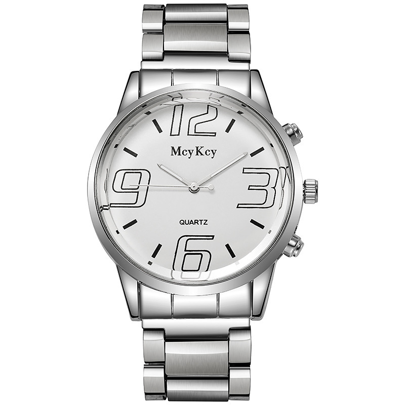 non Fully automatic mechanical watch, men's stainless steel strap, popular large watch_voghion.com