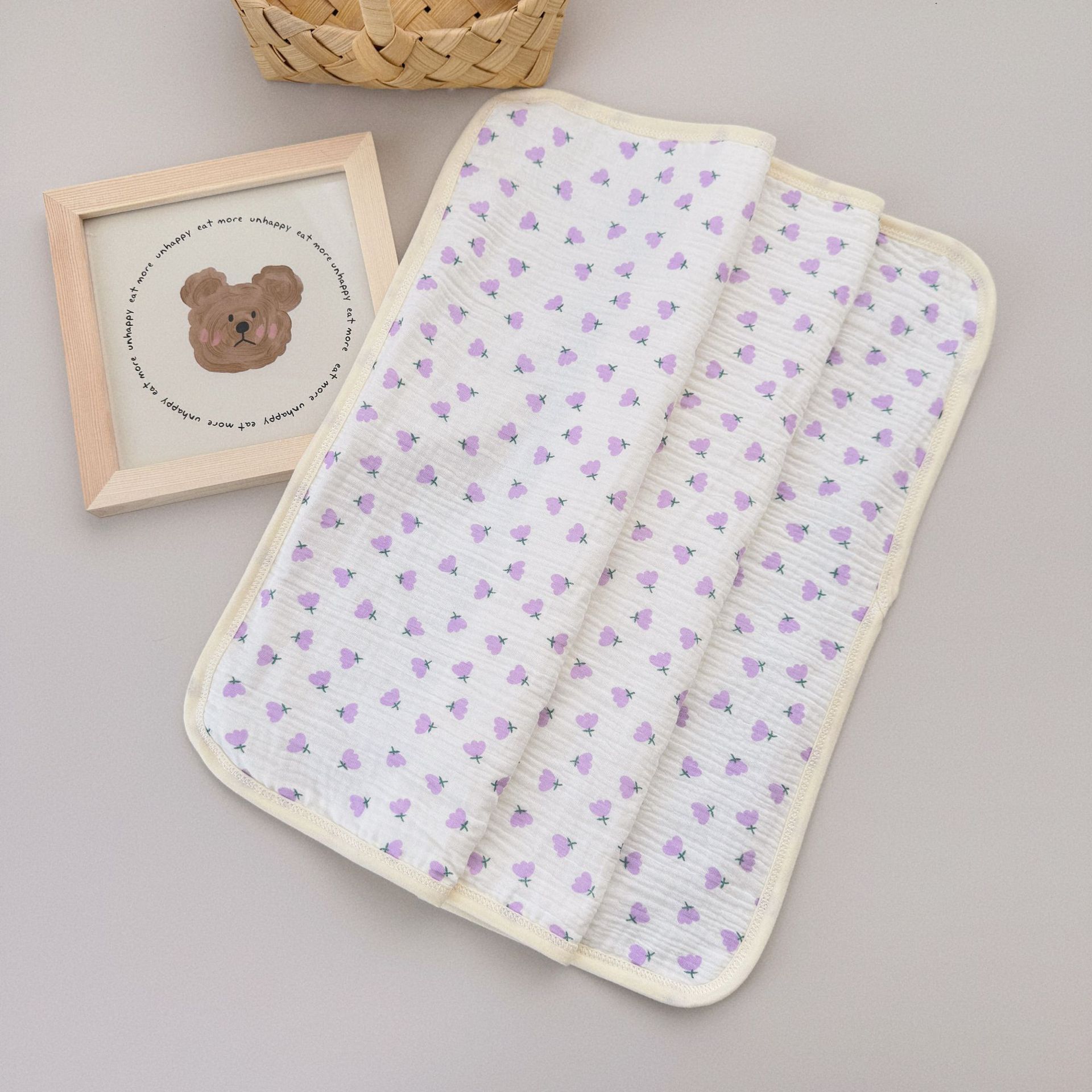 Children's waterproof breathable cotton sheet for new born