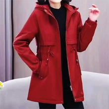 加肥加大码中长款风衣春秋款外套女士2025新款休闲时尚显瘦上衣