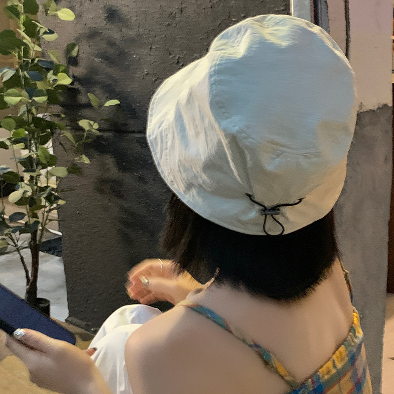 2024 nuevo sombrero de pescador japonés para mujeres de verano delgado ocio sombrero de bisel grande para mostrar la cara pequeño sombrero de balde de protección solar