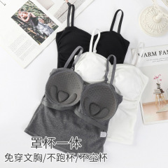 無痕性感長款裹胸抹胸聚攏防下垂美背防走光一體式帶胸墊內衣女士
