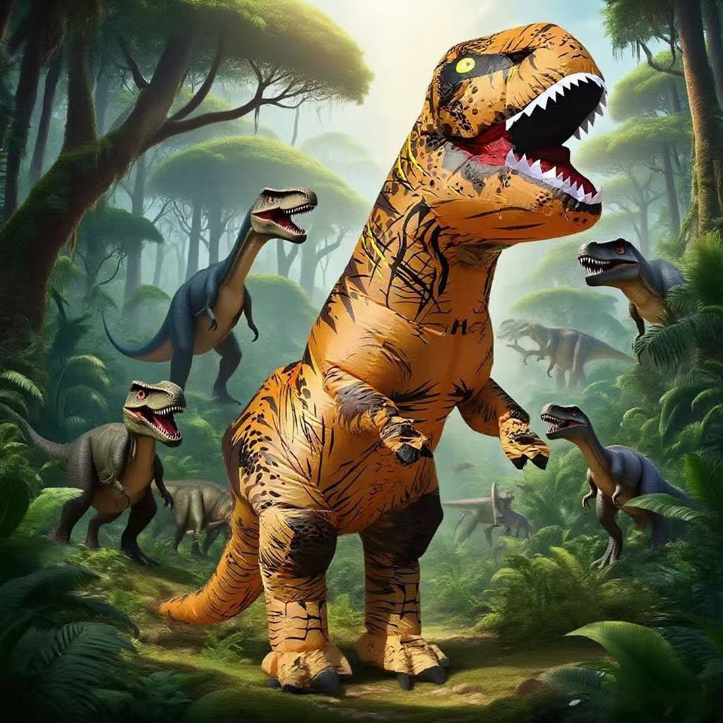 Halloween transfronterizo T-Rex trajes inflables realistas trajes de espectáculo de dinosaurios trajes inflables extraños trajes de espectáculo de dinosaurios