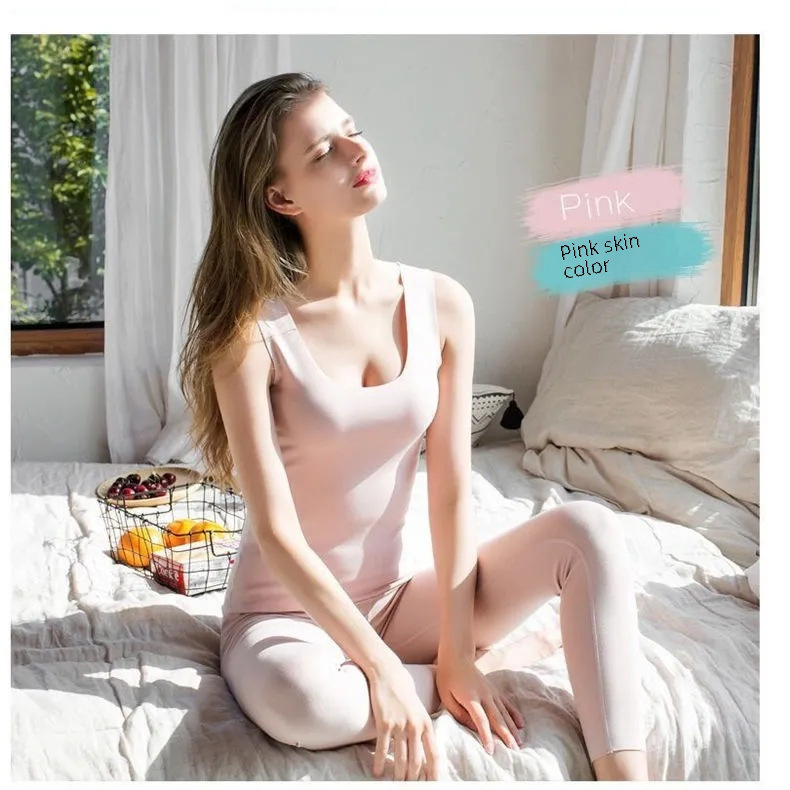 가을, 겨울 독일 벨벳 열 조끼 여성의 원활한 바닥 셔츠 서스펜더 조끼 플러스 벨벳 브러시 싱글 탑