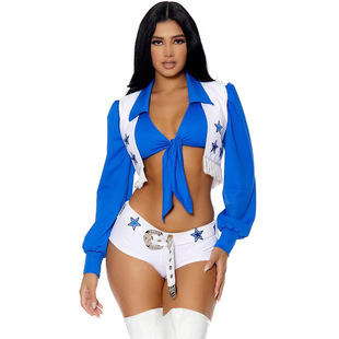 Cross-border Cheerleading Costume Cheering Football Baby Costume Nightclub Long Sleeve Vest Hot Dance Leading Dance Costume