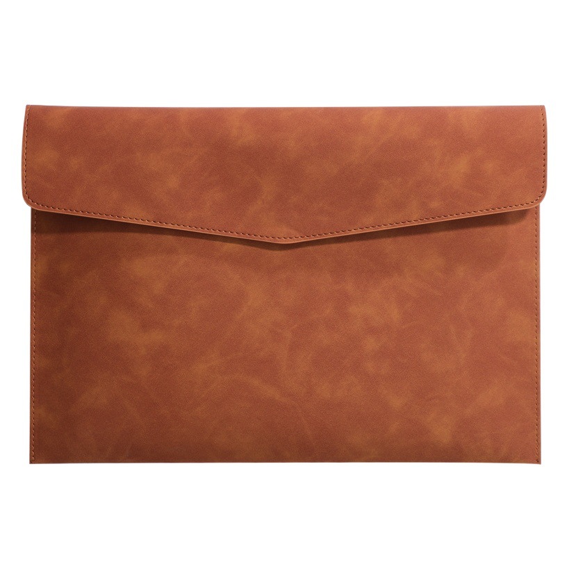 Bolsa de almacenamiento de documentos de cuero a4, carpeta de maletín, bolsa de conferencia de negocios de gran capacidad impermeable gruesa personalizada