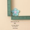 Green cloth, hair accessory flower-shaped with accessories, toy, handmade, 2.5cm