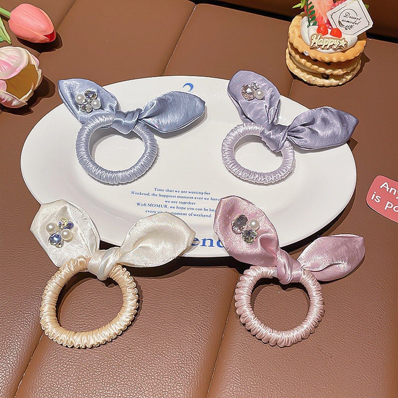 Temperamento infantil princesa arco de viento anillo de cabello chicas dibujos animados lindas bolas de cabello cuerda de cabello bebé toque de banda de goma