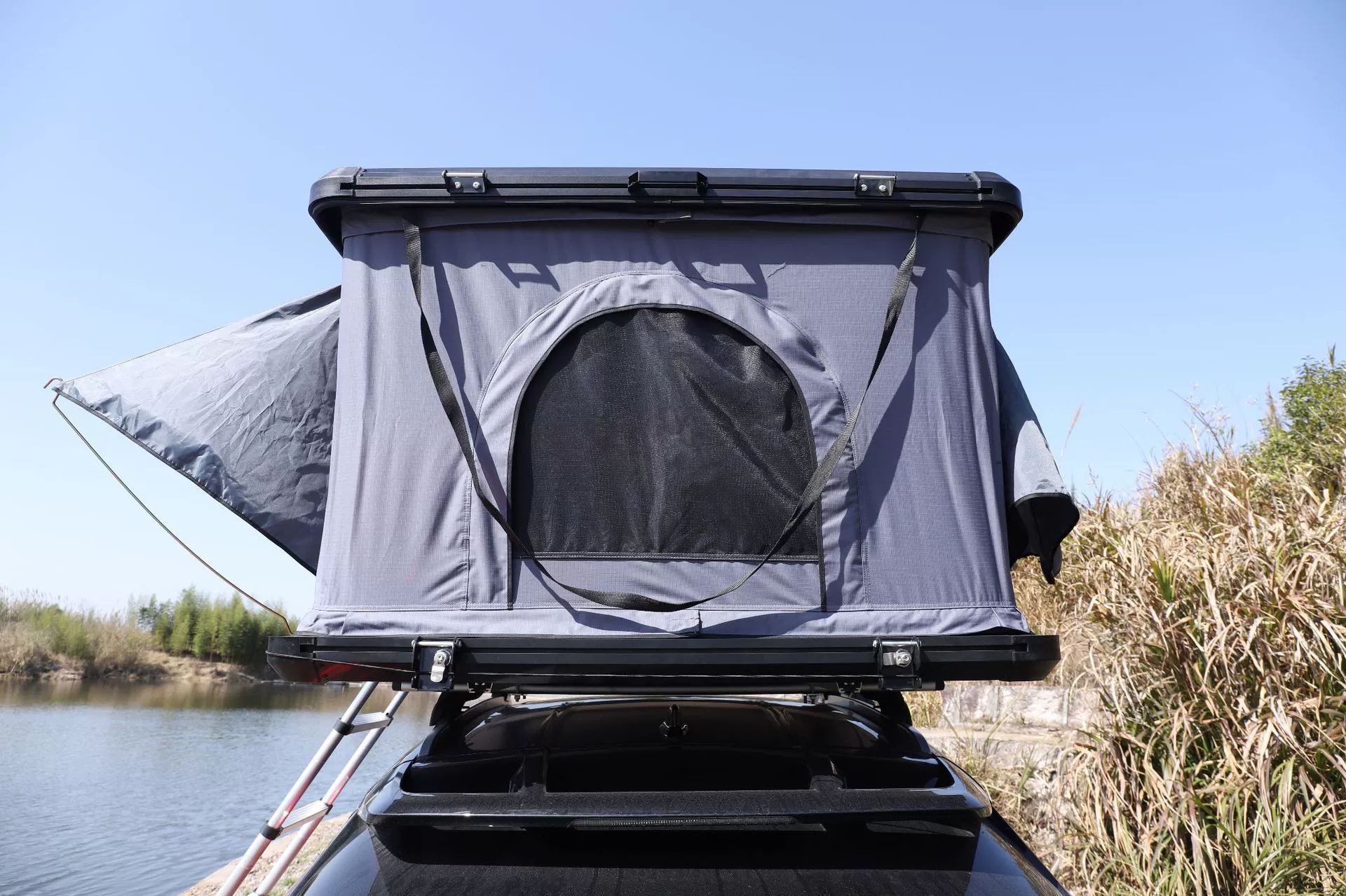 Outdoor aluminum shell folding tent automatic roof tent room double self-driving travel car car luggage rack tent