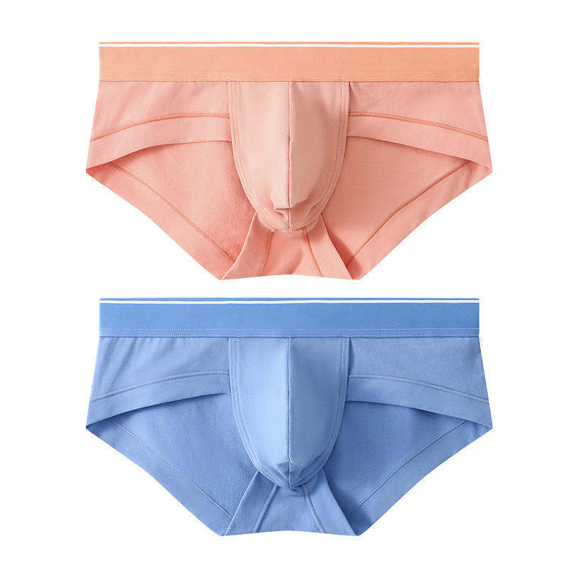 Pantalones de algodón para hombres, pantalones de triángulo transpirables, bolsillos convexos en U, cintura baja, pantalones de triángulo jóvenes sexy para hombres