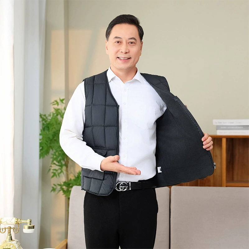 Люди среднего и пожилого возраста осенние и зимние жилеты мужские плюшевые толстые мешки конюшни дедушка теплый топ папа жилет плечи