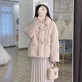 轻薄羽绒棉服女新款冬轻熟中国风宽松小个子短款加厚棉服外套