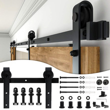 亚马逊跨境专供谷仓门吊轨全套五金配件导轨家用推拉移门滑轨吊轮
