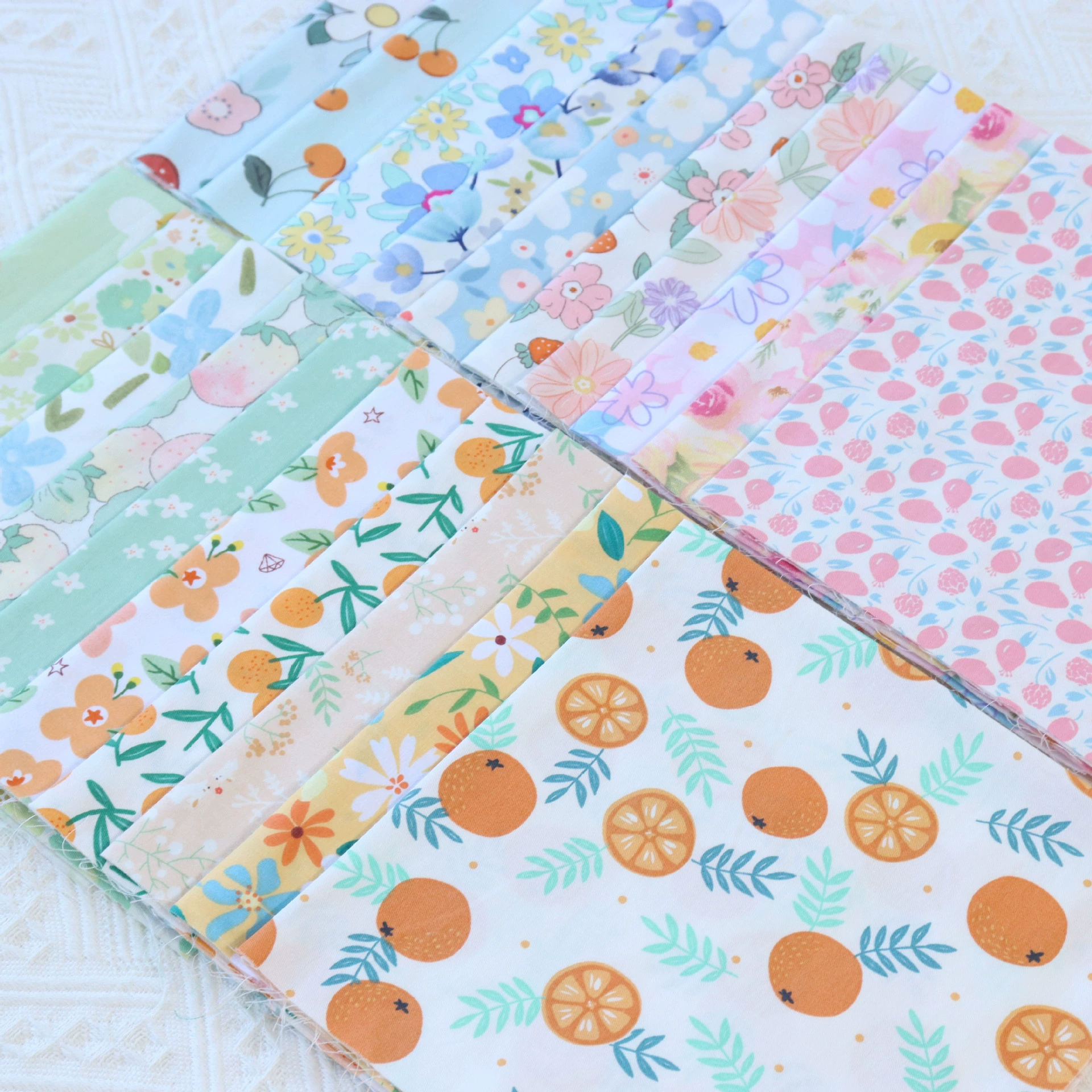 Хлопковая саржа 40 шт. Цветочная Лоскутная группа цветочный хлопок Цветочный ручной работы DIY хлопок оптом синяя зеленая серия