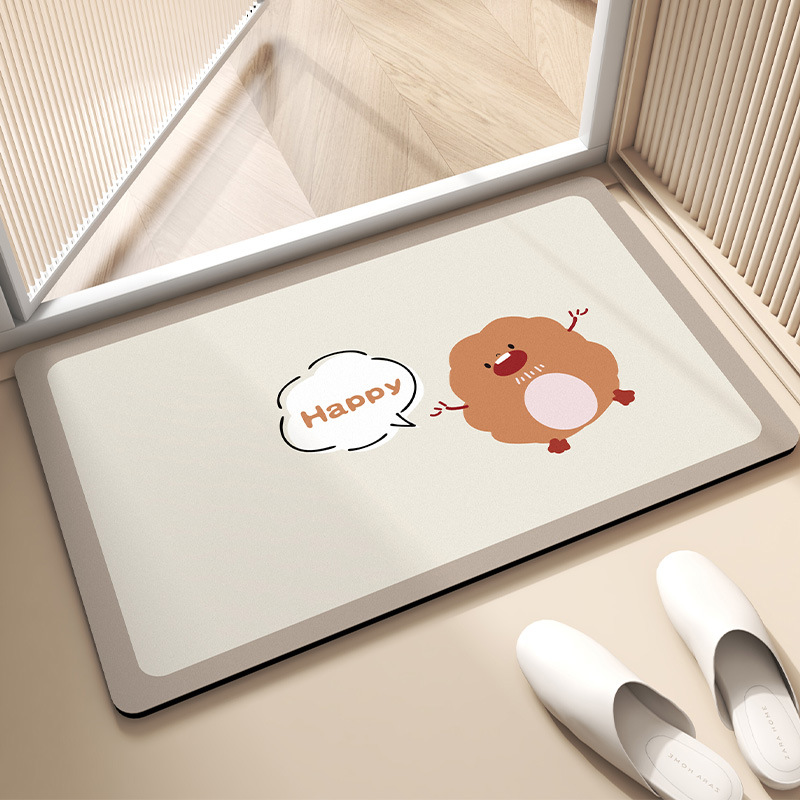 Baño de barro de diatomeas alfombra de suelo de secado rápido inodoro puerta de inodoro absorción de agua alfombra antideslizante inodoro alfombra de caída