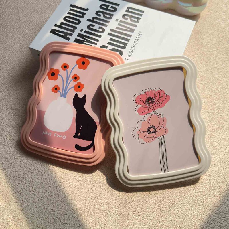 Colorful Creative Cute Photo Frame 6inch Plastic Photo Frame Postcard Ticket Root Display Frame Desktop Decoration Ornaments