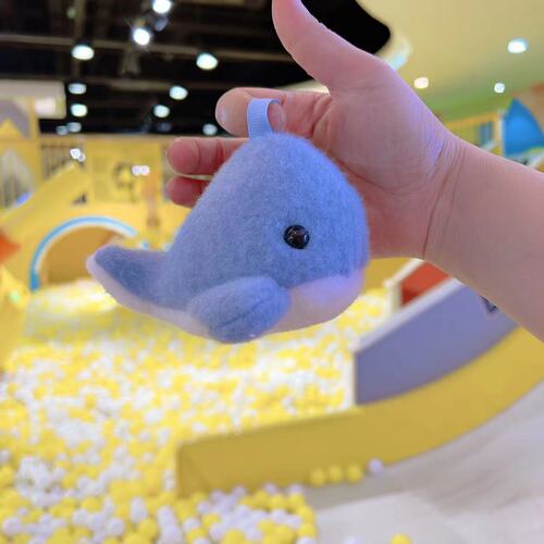 Cartoon marine animal simulation dolphin keychain doll pendant doll girl dolphin small plush doll wholesale