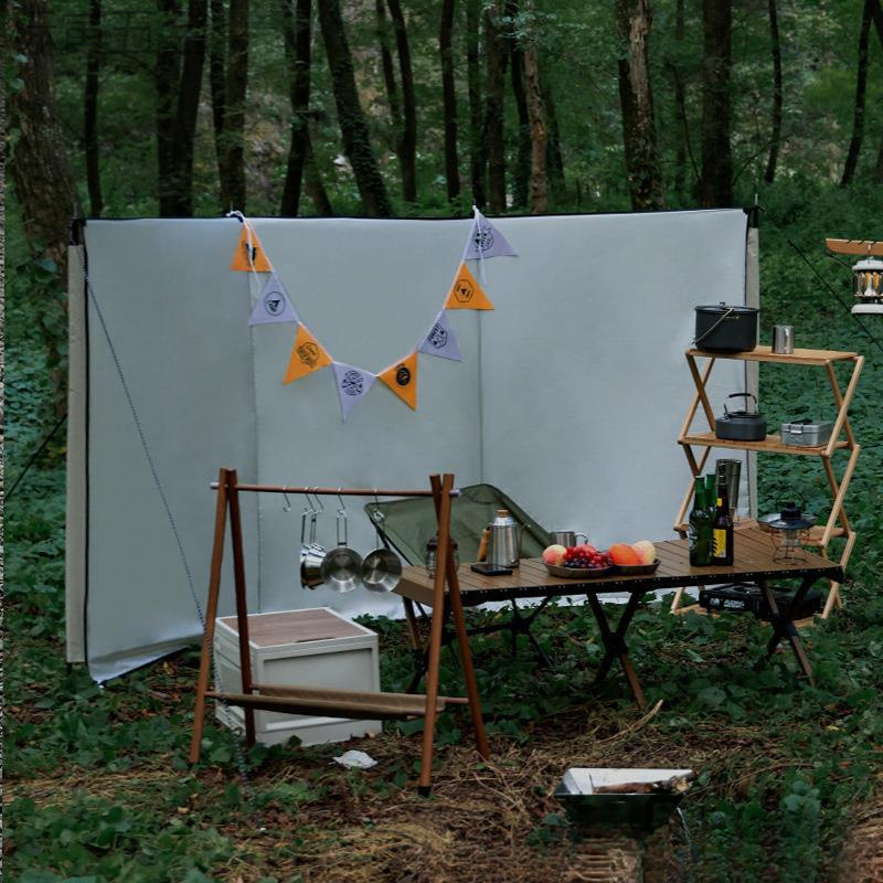 Outdoor Stove Wind Shield Camping Windproof Cloth Screen Tent Enclosure Windproof Wall Beach Privacy Screen Curtain