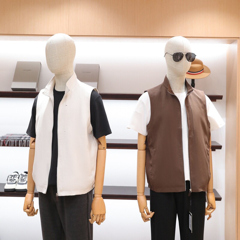 2026 Spring New Style Men's Outdoor Casual Outerwear Vest Jacket Layered with Inner Vest Top 2114