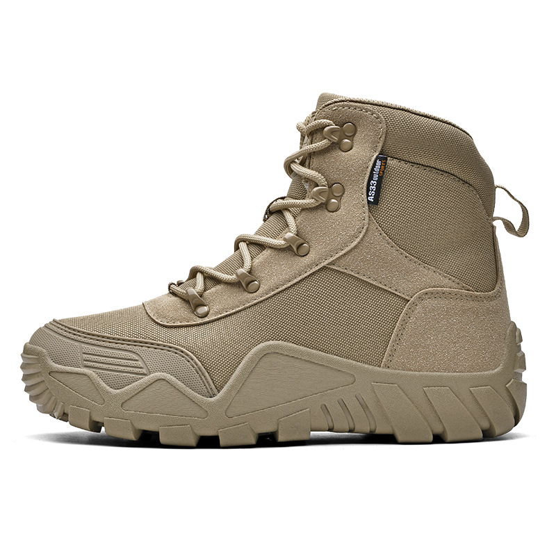 Amazon tallas grandes botas de combate nuevas para hombre botas militares casuales de suela gruesa botas de montaña antideslizantes con cordones al aire libre al por mayor