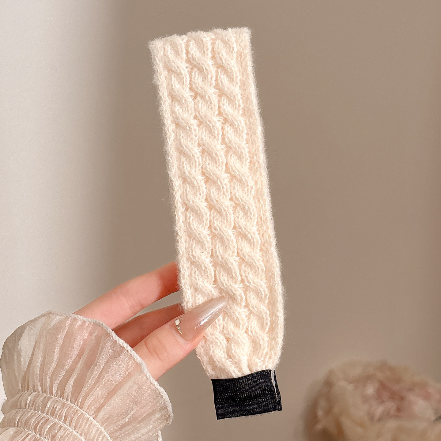 Retro bordado de punto velcro cinta de cabello 2025 nuevo niño acabado de cabello artefacto dulce pegatinas de frange al por mayor