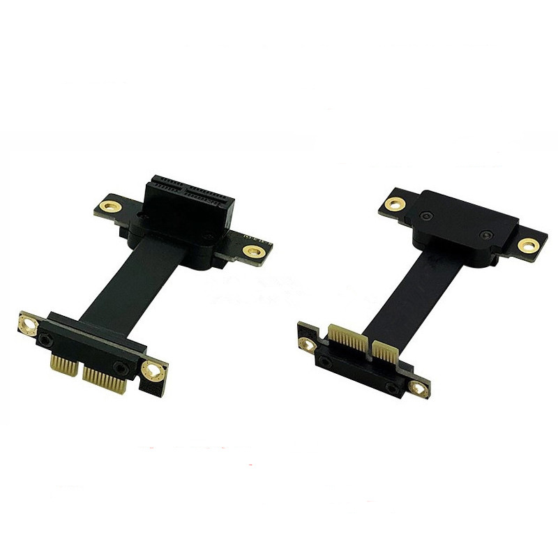 PCI-E3.01X a 1X90 grados inversa tarjeta gráfica tarjeta de sonido tarjeta de red inalámbrica Tarjeta de matriz adaptador de tarjeta cable de extensión 5CM